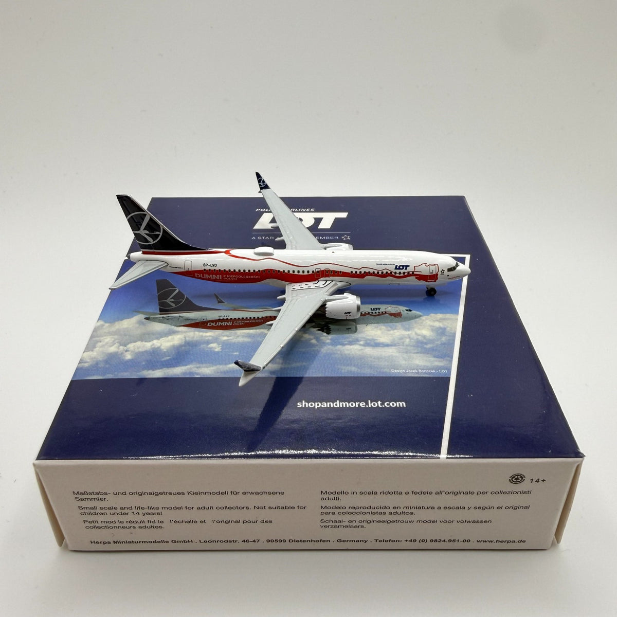 Herpa Wings 1:500 LOT 737 MAX8 Proud of Poland
