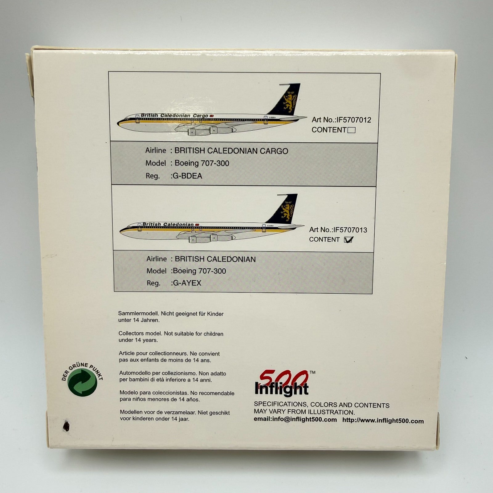 Herpa Wings 1:500 / Inflight500 British Caledonian Cargo 707-300F