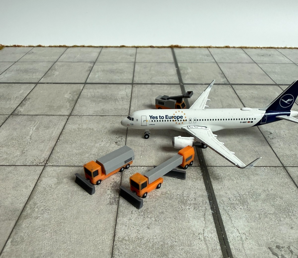 für Herpa 1:500 / 1:400 10x Schneepflug Enteiser / snow plow deicing vehicle GSE