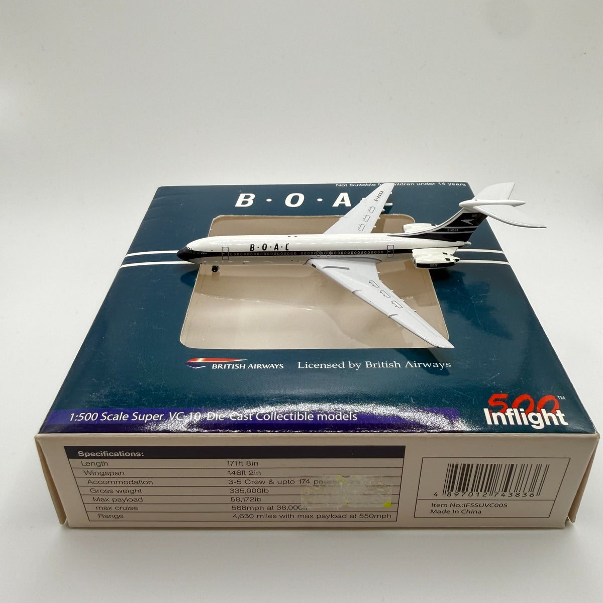 Herpa Wings / Inflight500 1:500 British Airways BOAC Super Vickers VC-10