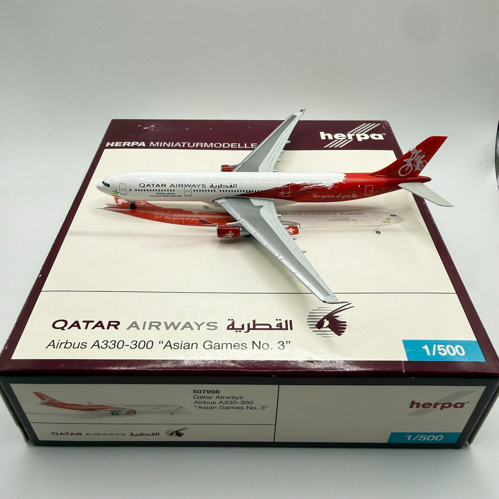 Herpa Wings 1:500 Qatar Airways A330-300 Asian Games No. 3