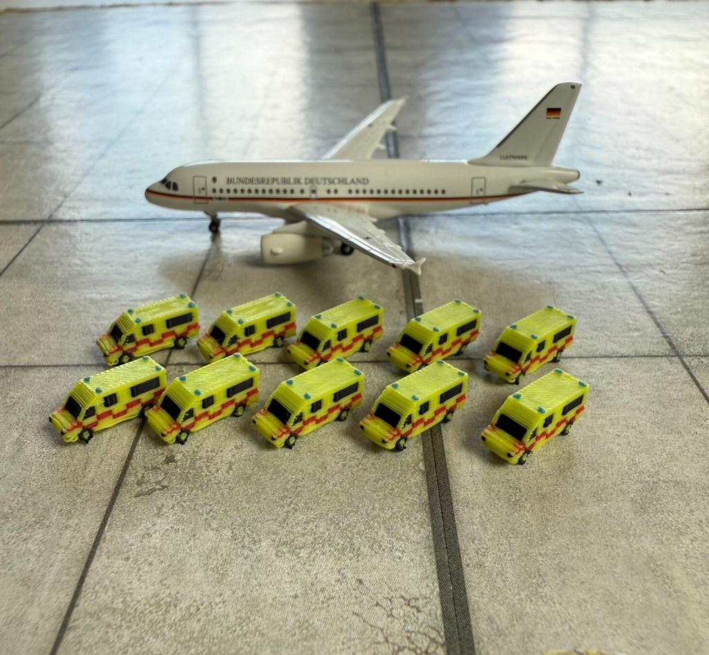 für Herpa Wings 1:500 / 1:400 10x Ambulance  GSE /Airport Accessoires