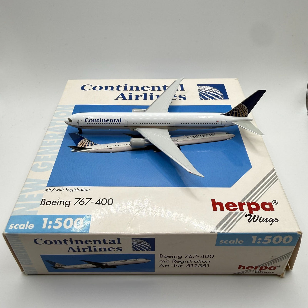 Herpa Wings 1:500 Continental Airlines 767-400