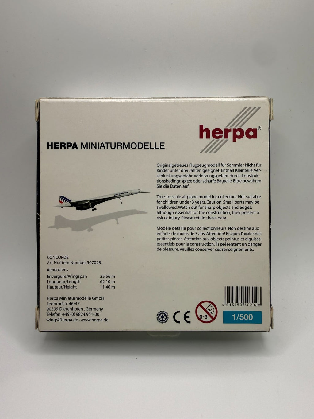 Herpa Wings 1:500 Air France Concorde