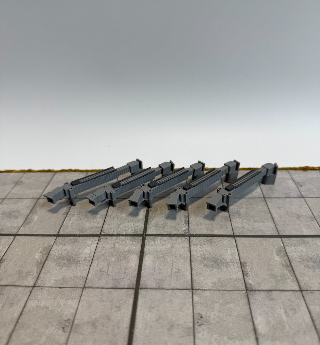 für Herpa Wings 1:500 / 1:400 5x Fluggastbrücken Jet bridges Gangways Zubehör