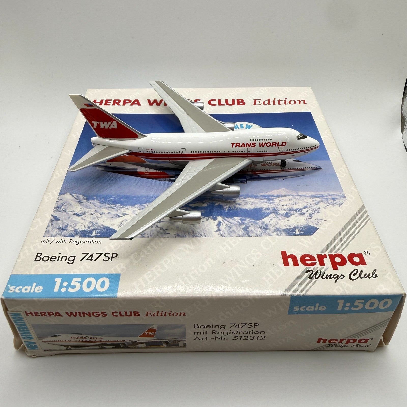 Herpa Wings 1:500 TWA Trans World 747SP Club Edition