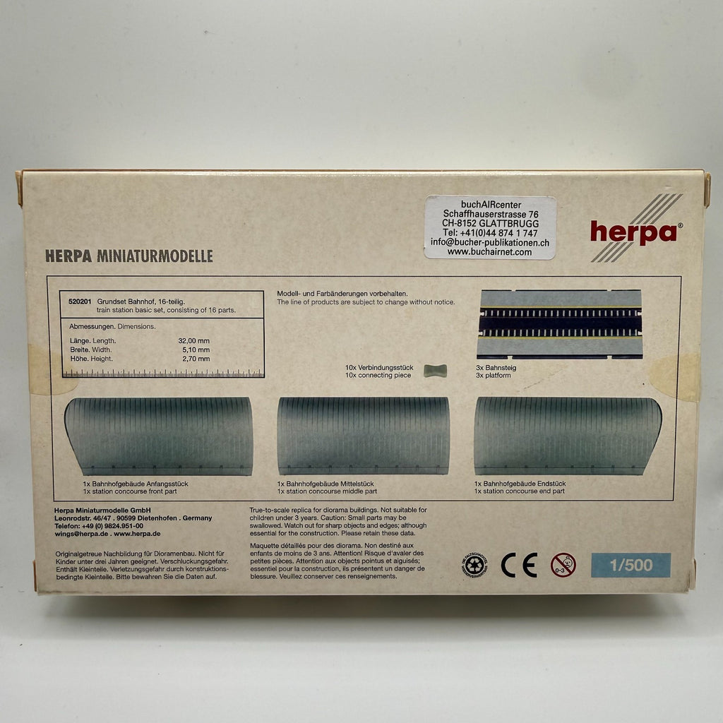 Herpa Wings 1:500 Grundset Bahnhof / Train station