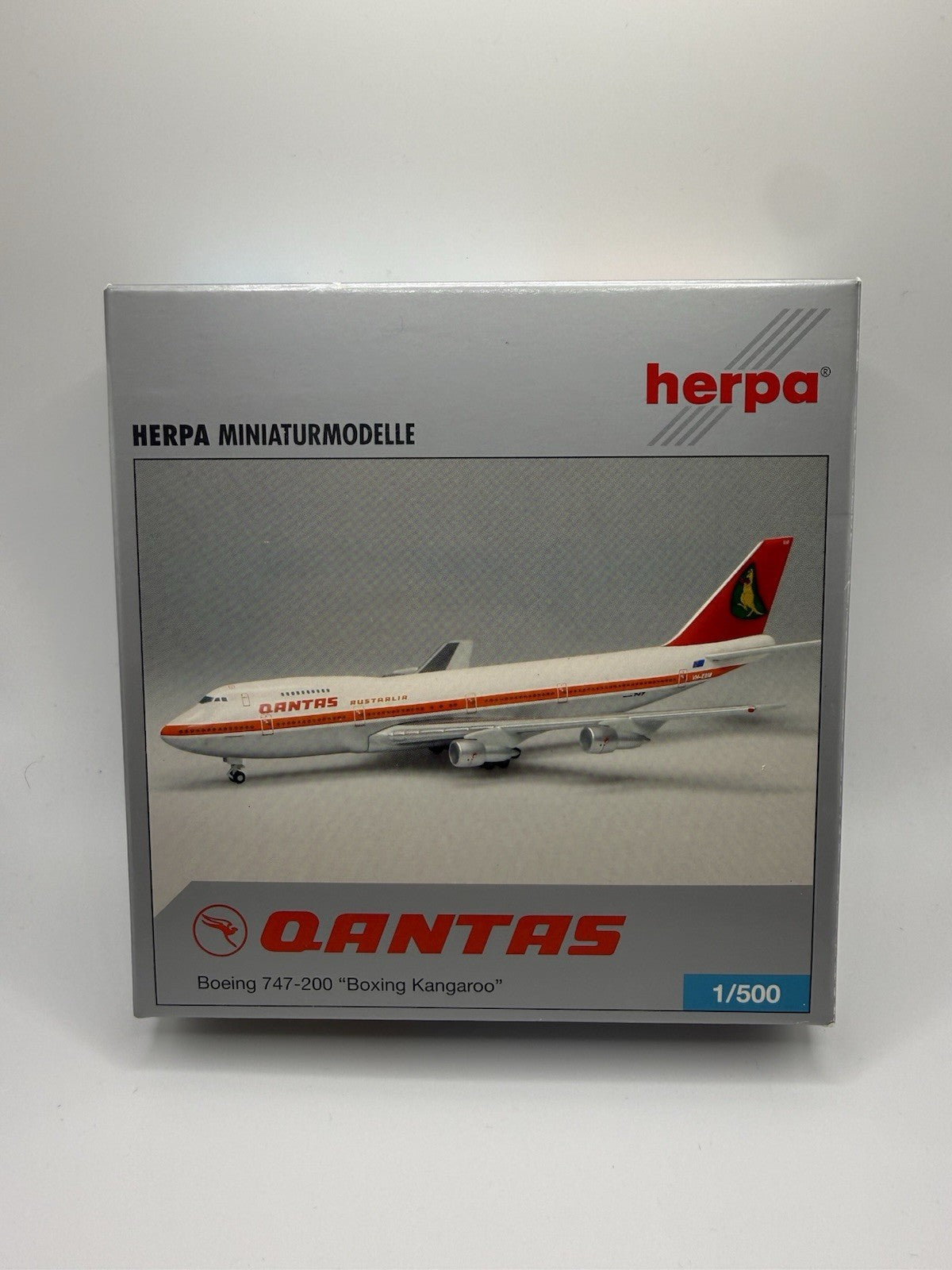 Herpa Wings 1:500 Qantas 747-100 retro Boxing Kangaroo