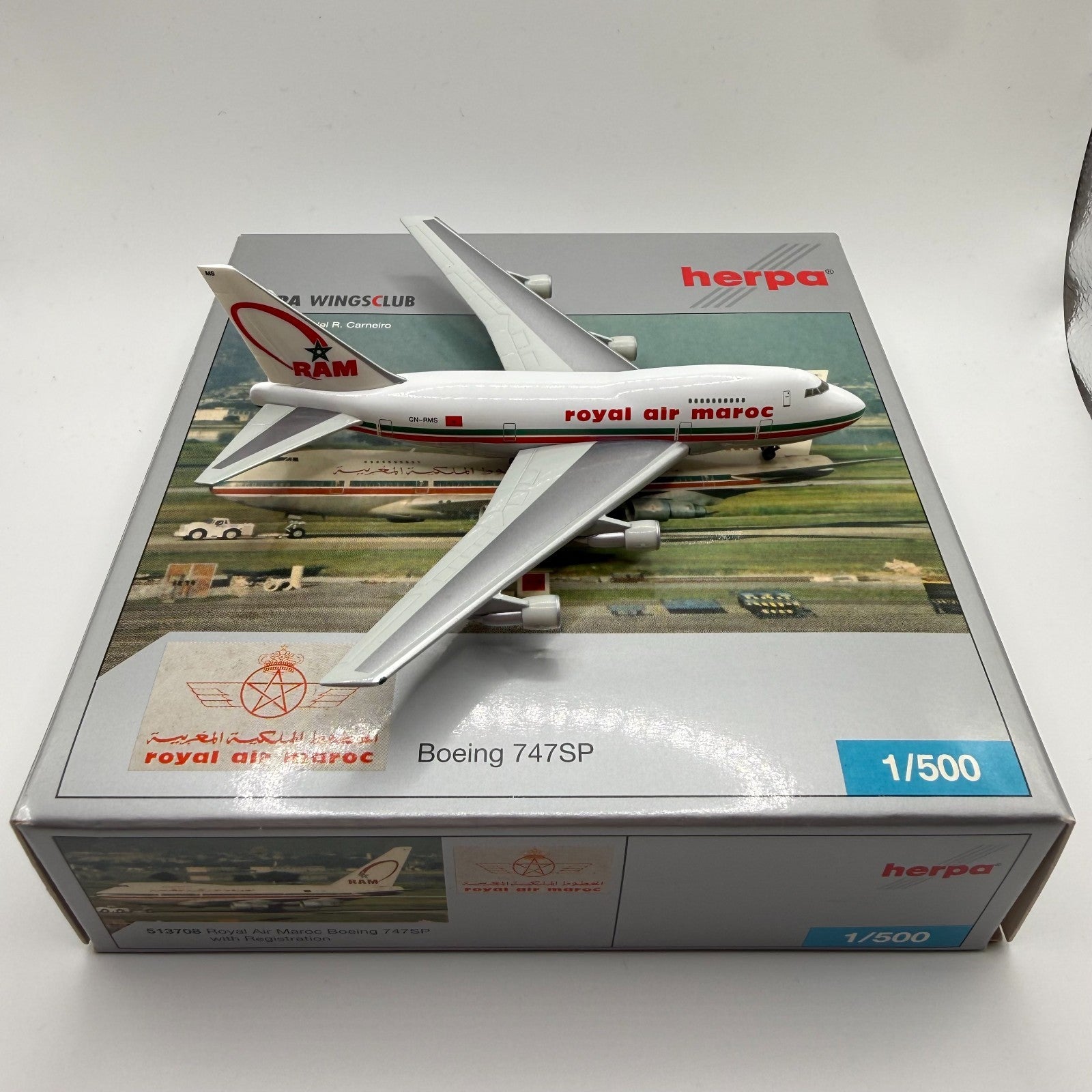 Herpa Wings 1:500 Royal Air Maroc 747SP