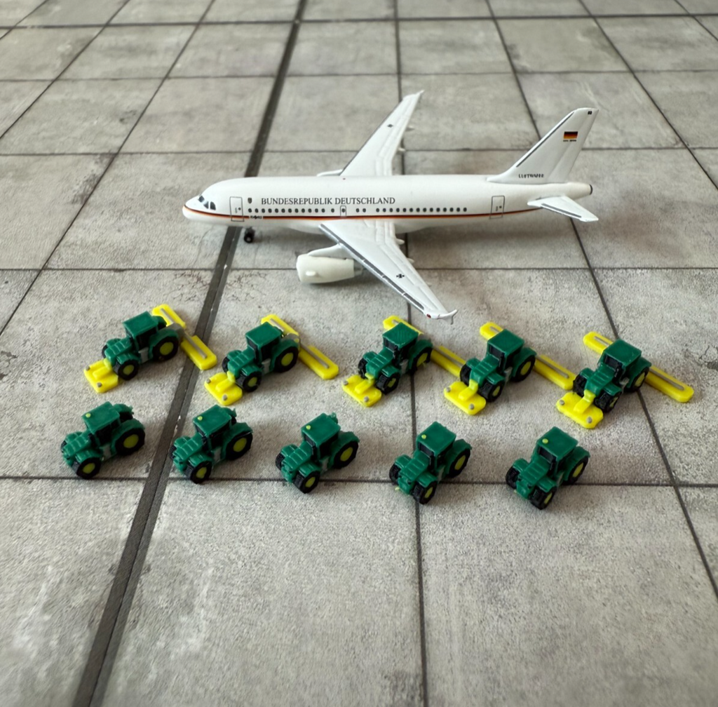 für Herpa Wings 1:500 / 1:400 10x Rasenmäher Lawn mower Tractor GSE /Airport