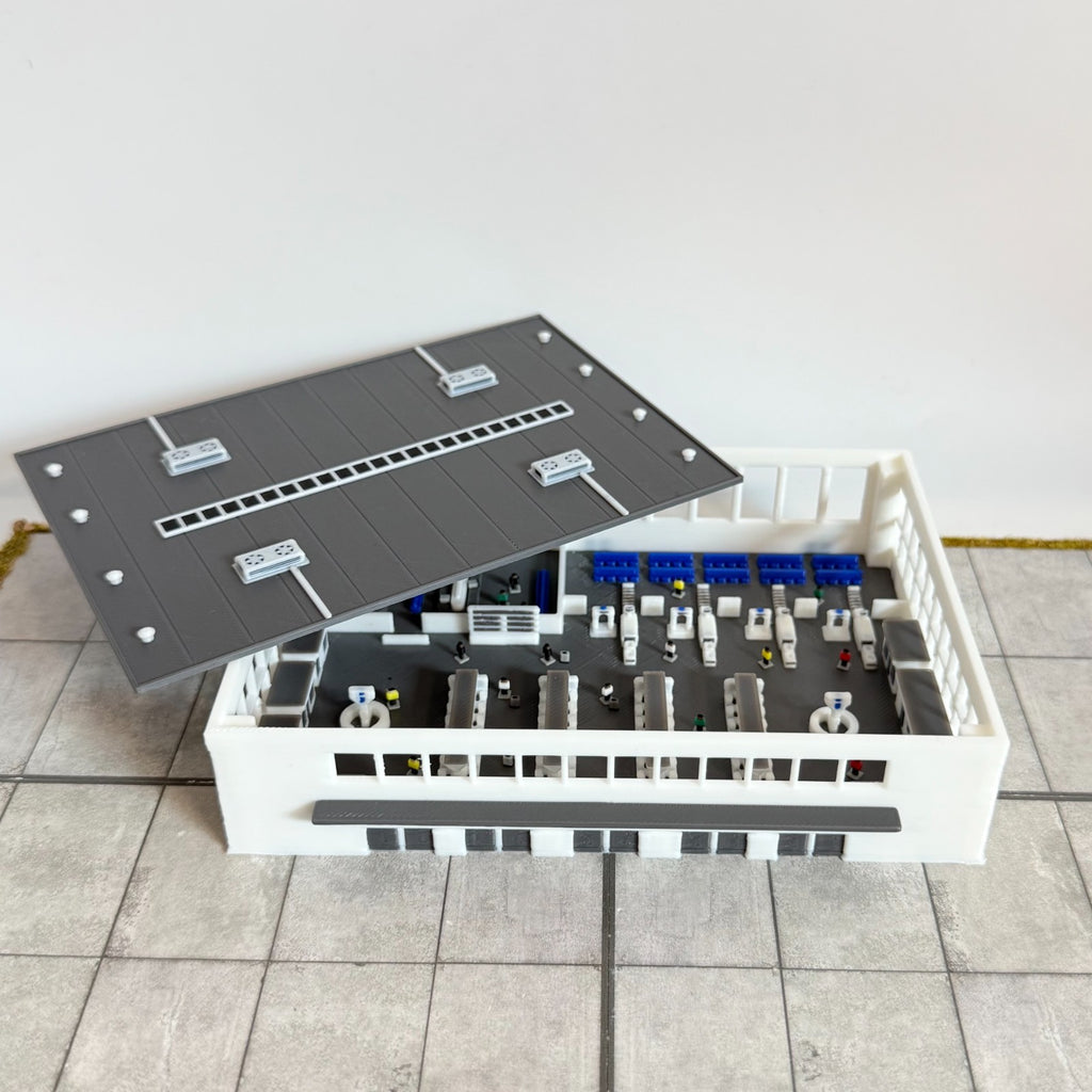 für Herpa Wings 1:500  Abflughalle V2 Departure Hall with removable roof