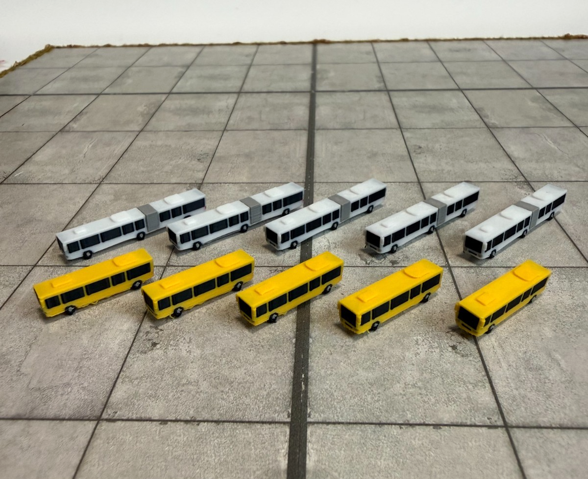 für Herpa Wings 1:500 / 1:400 10x Airport Bus  GSE / Airport Accessoires