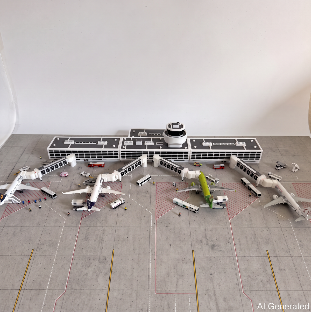 für Herpa Wings 1:500 / 1:400 Regional Airport Bundle Set Flughafen Terminal