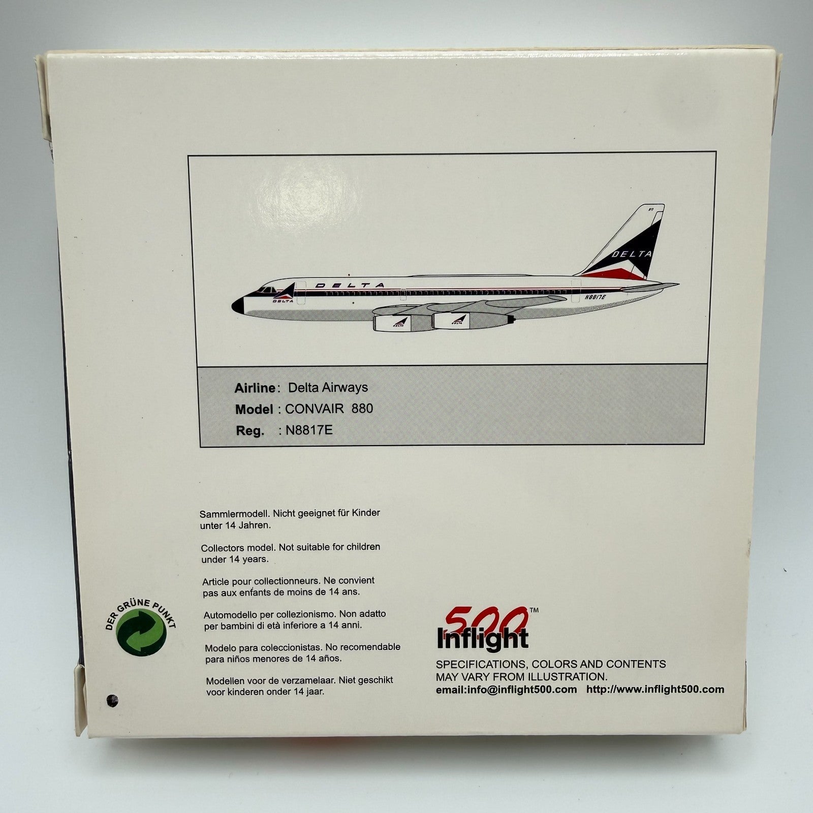 Herpa Wings 1:500 / Inflight500 Delta Airlines Convair CV-880