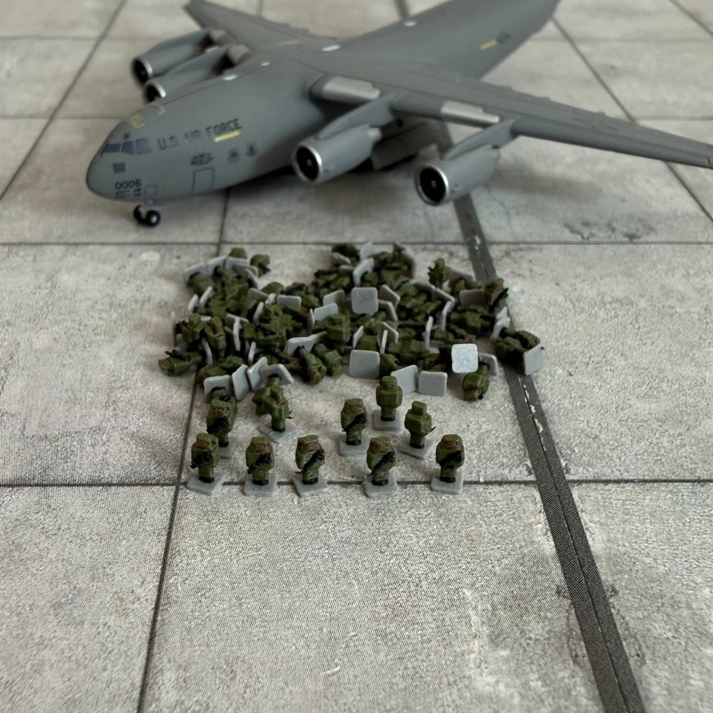 für Herpa Wings 1:500 / 1:400 60x Soldaten Soldiers Military SWAT