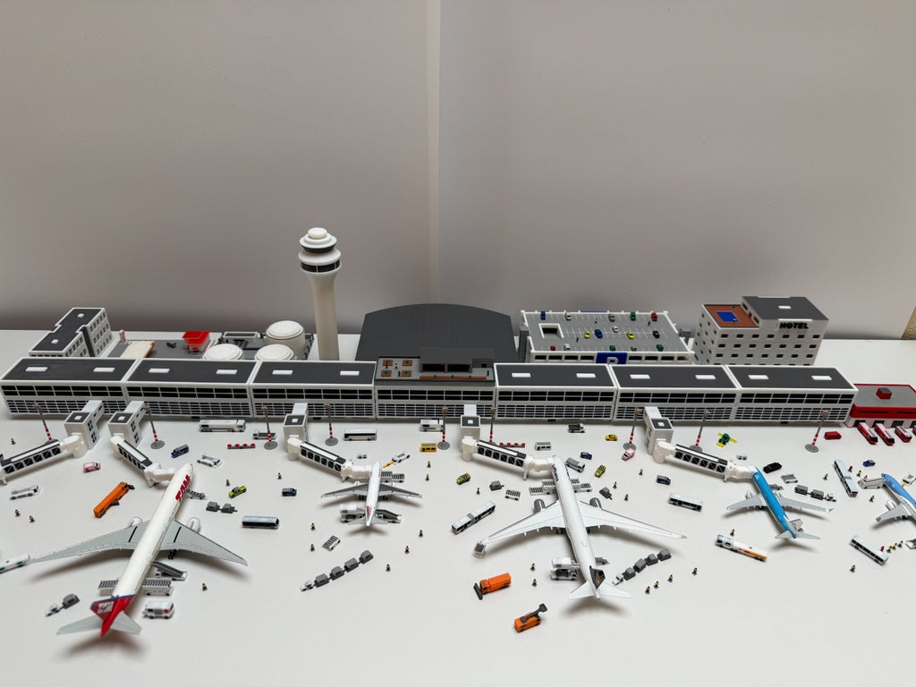 für Herpa Wings 1:500 Full Airport Set Flughafen Terminal GSE