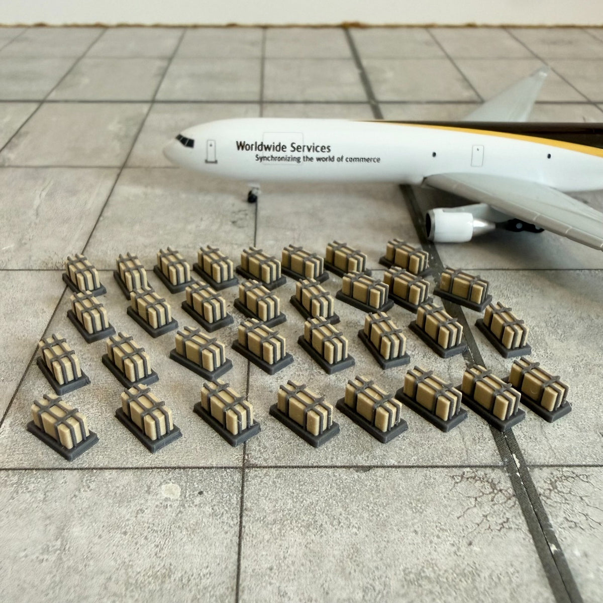 für Herpa Wings 1:500 / 1:400 40x Cargo Paletten Pallets/  Fracht Freight