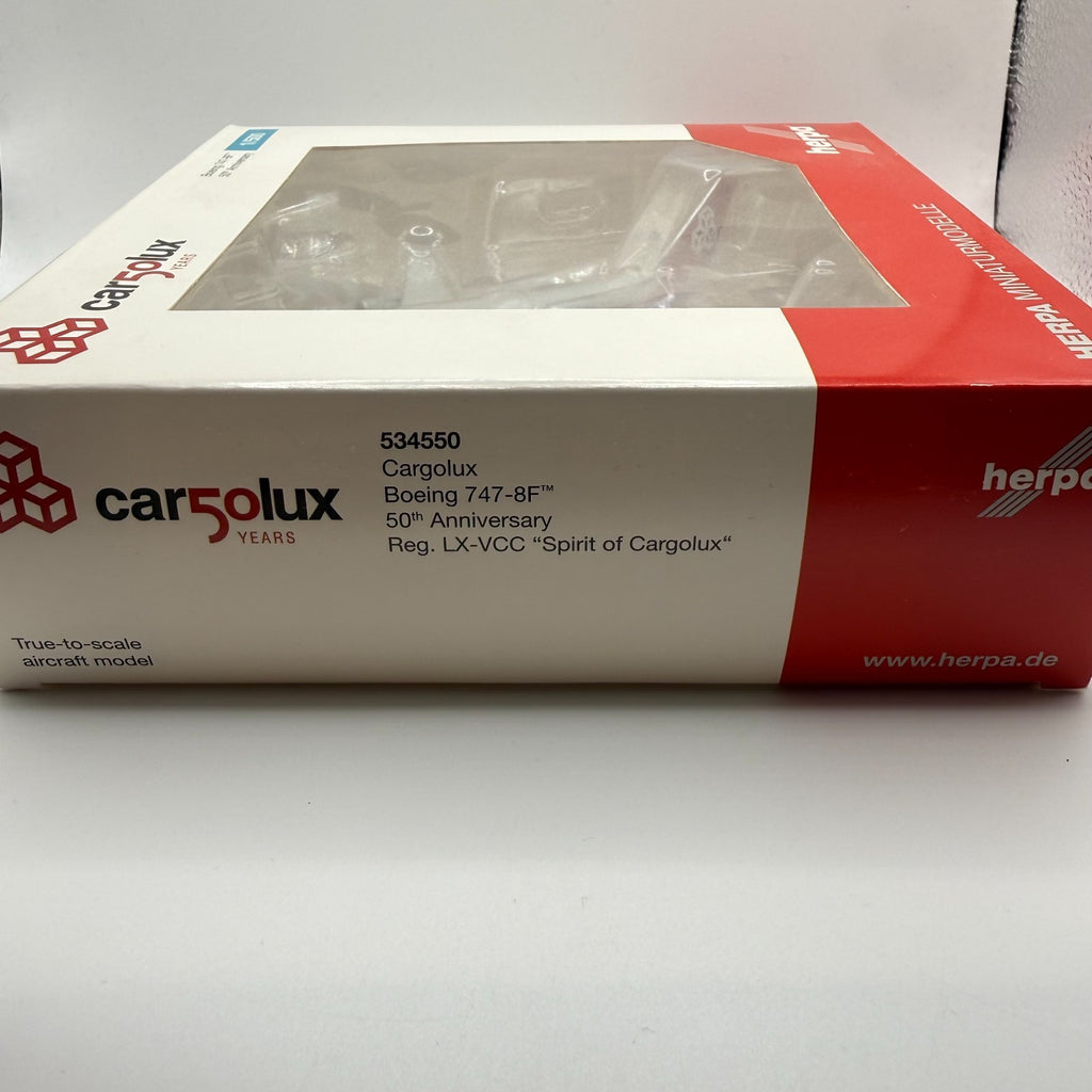 Herpa Wings 1:500 Cargolux 747-8F 50th Anniversary