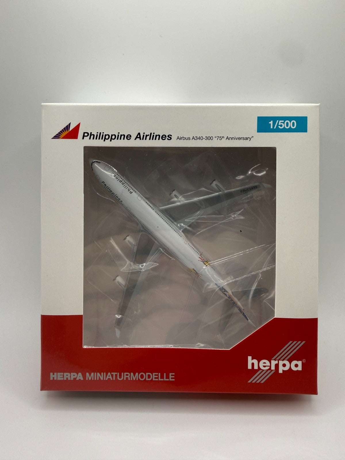 Herpa Wings 1:500 Philippine Airlines A340-300 75th Anniversary