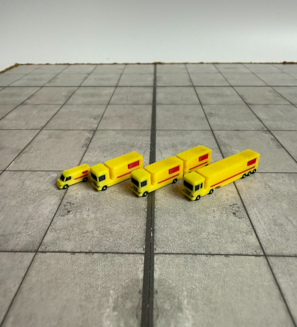 für Herpa Wings 1:500 / 1:400 12x LKW Trucks Van Cargo / Airport Accessoires GSE