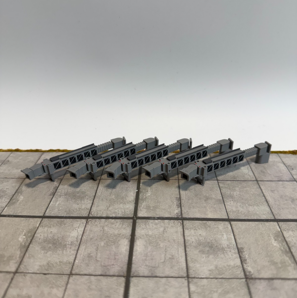 für Herpa Wings 1:500 / 1:400 5x Fluggastbrücken Jet bridges Gangways Zubehör