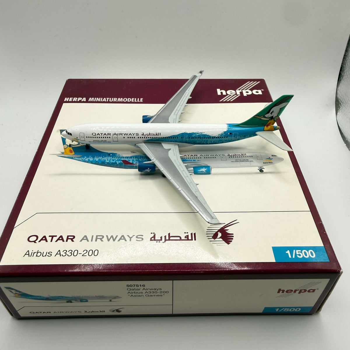 Herpa Wings 1:500 Qatar Airways A330-200 Asian Games 