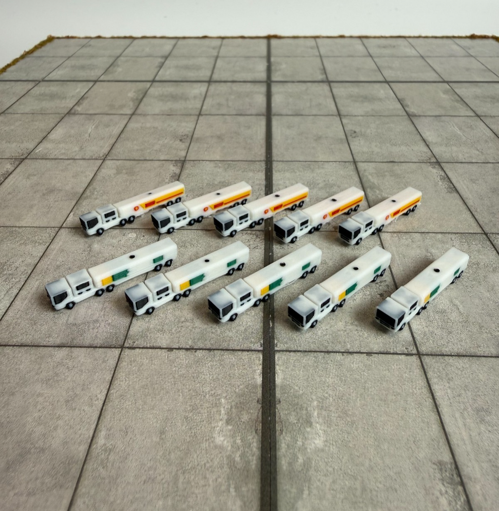 für Herpa Wings 1:500 / 1:400 10x Fuel truck Tanklastwagen  GSE / Airport