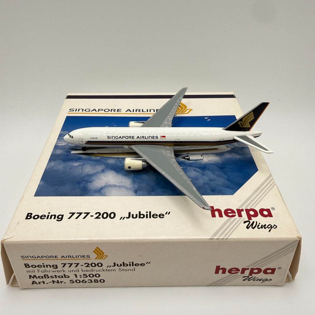 Herpa Wings 1:500 Singapore Airlines 777-200 Jubilee OG