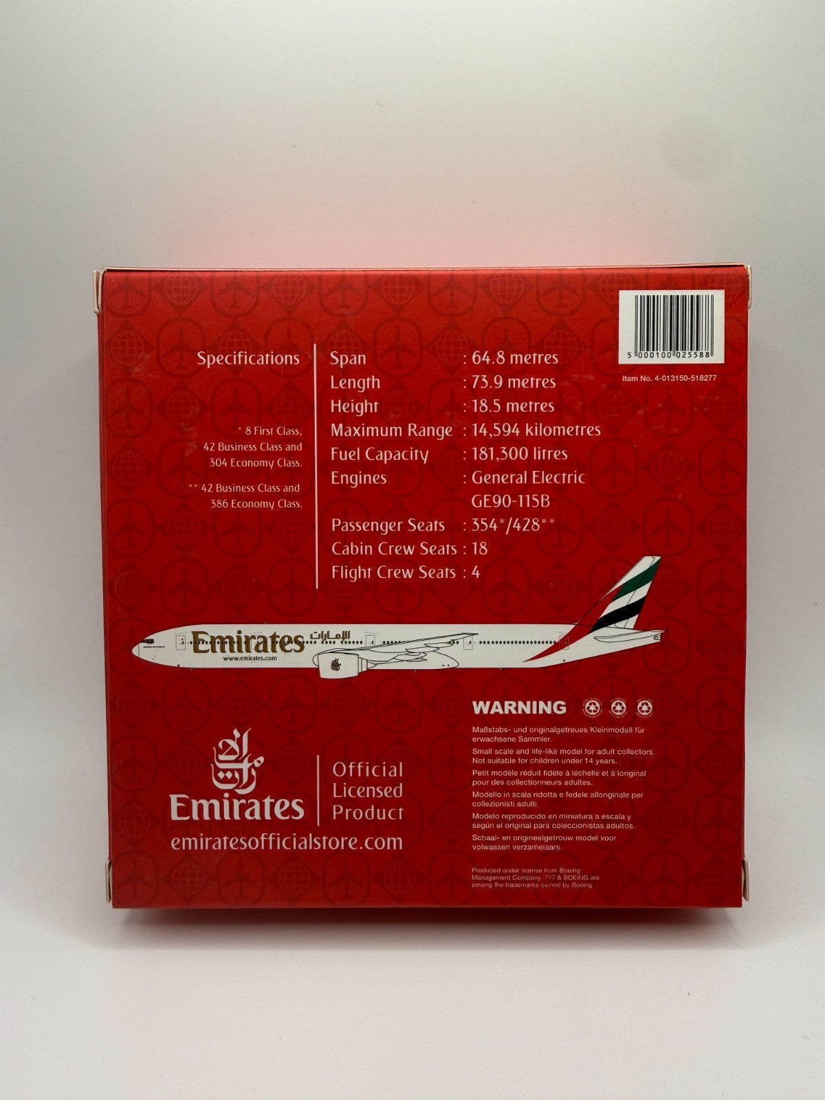 Herpa Wings 1:500 Emirates 777-300ER