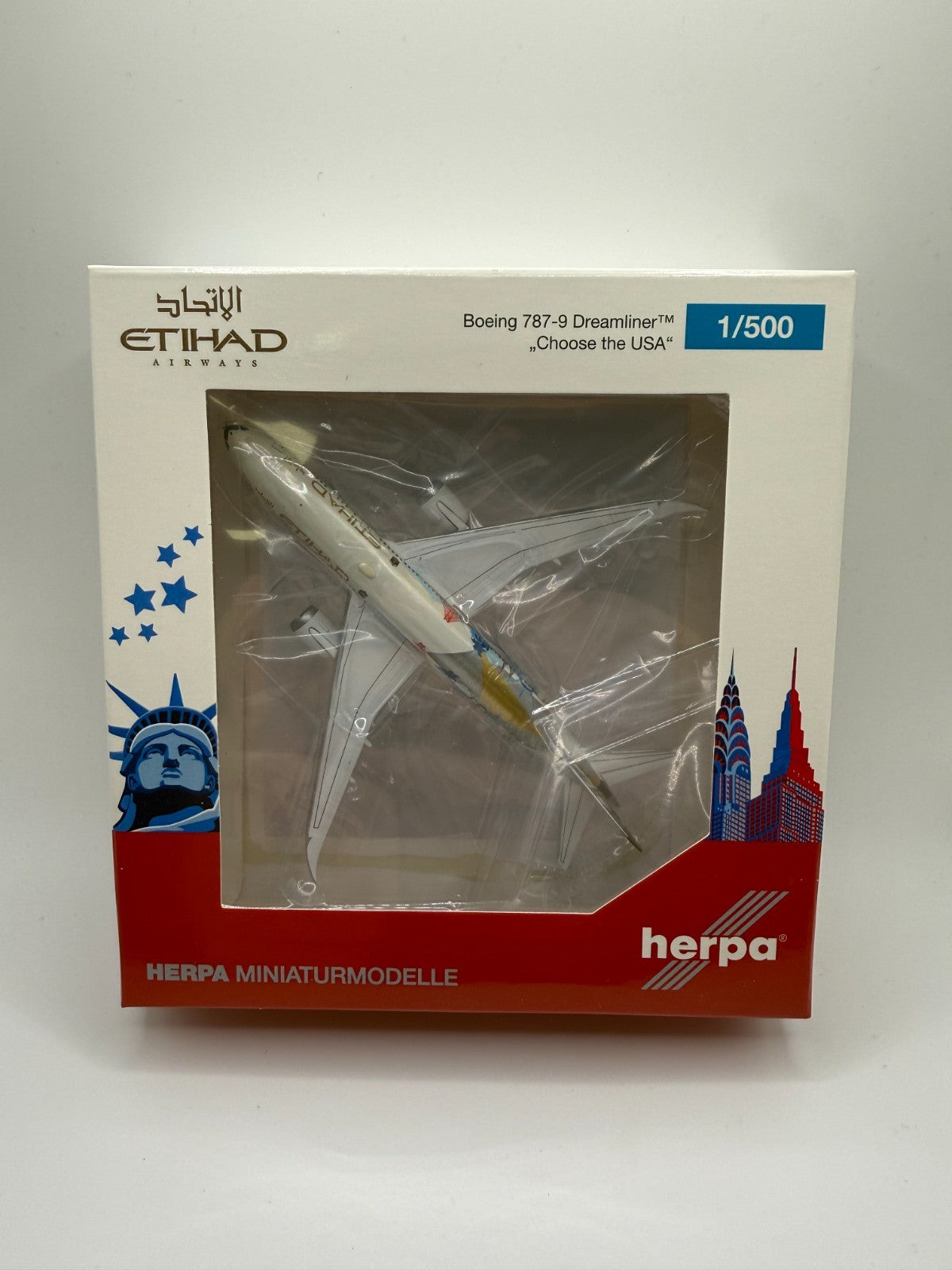 Herpa Wings 1:500 Etihad Airways 787-9 Choose the USA