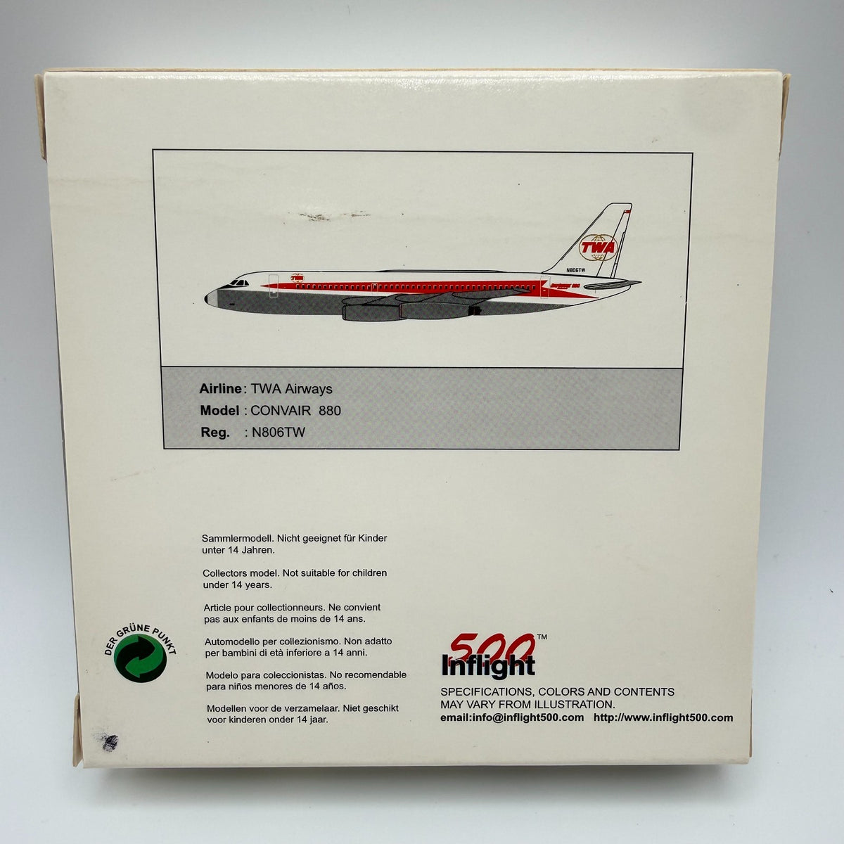 Herpa Wings 1:500 / Inflight500 TWA Airways Convair CV-880