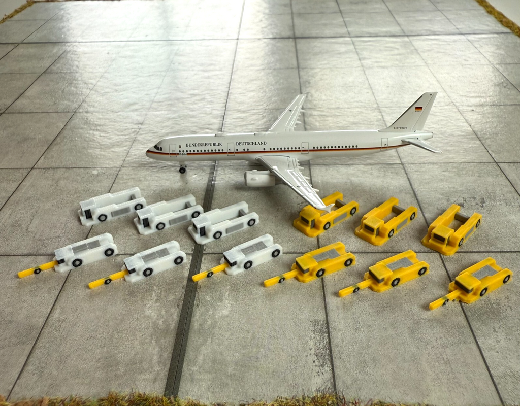 für Herpa Wings 1:500 / 1:400 10x Push back car Schlepper GSE / Airport