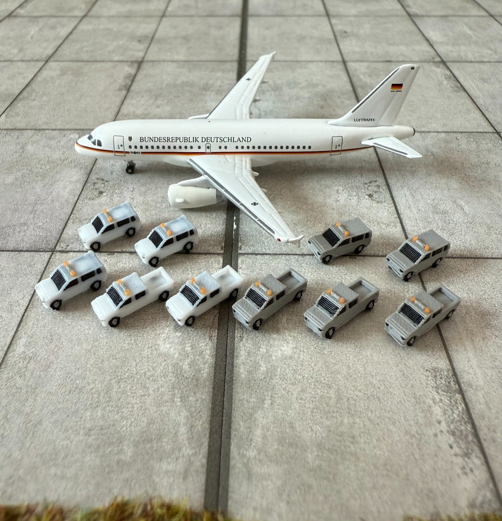 für Herpa Wings 1:500 / 1:400  10x Airport Service vehicles GSE / Accessories