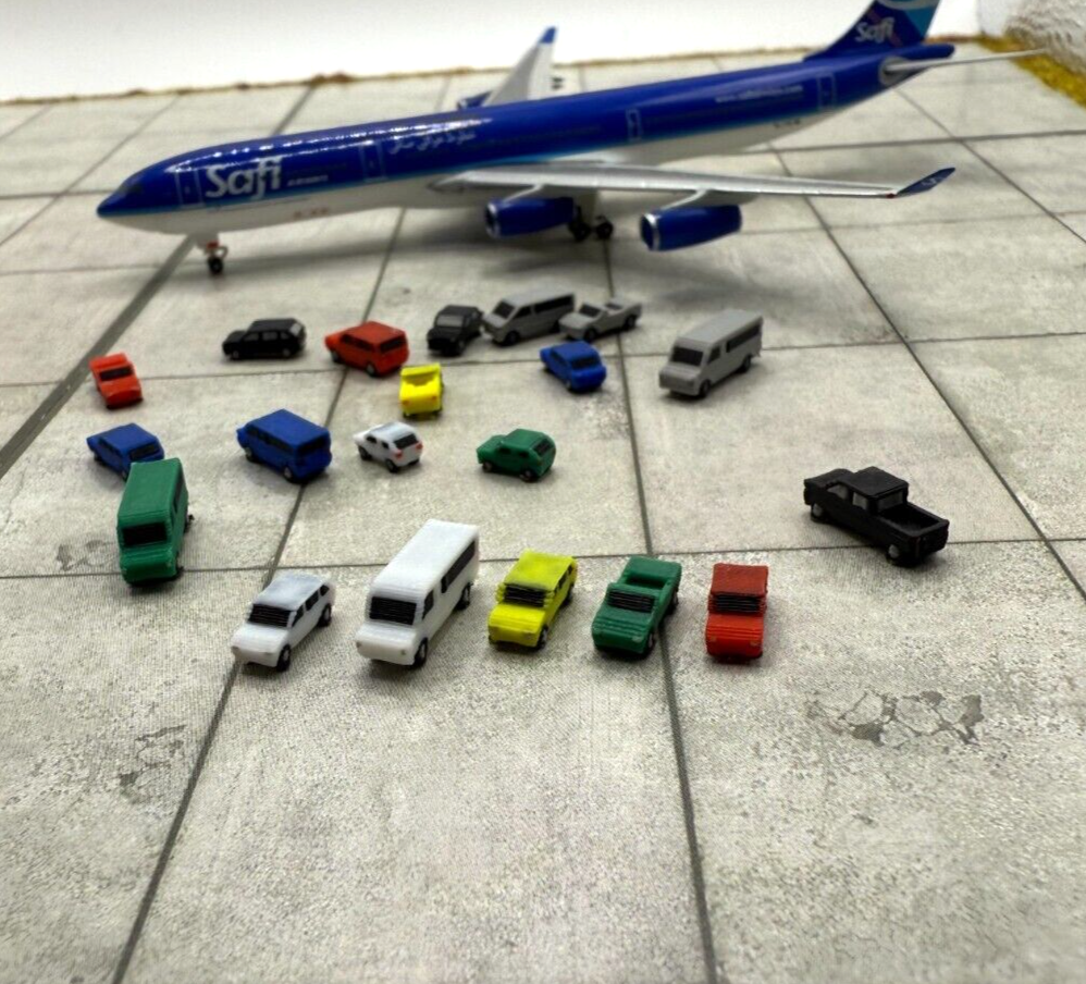 für Herpa Wings 1:500 / 1:400 20x Cars Autos GSE Zubehör / Airport Accessoires