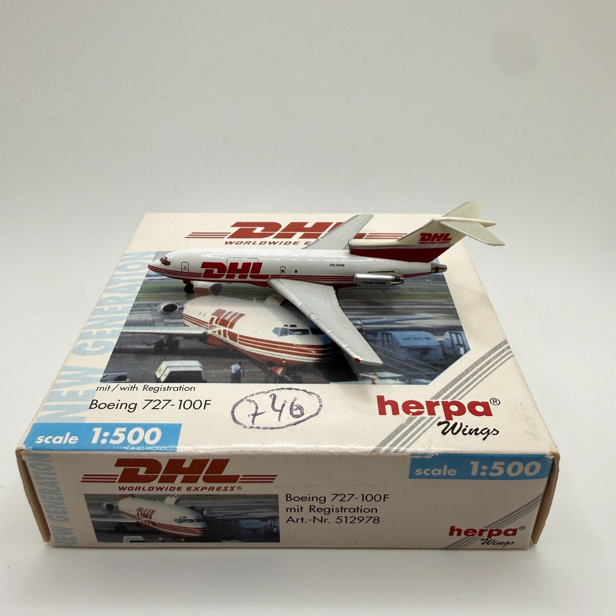 Herpa Wings 1:500 DHL 727-100F