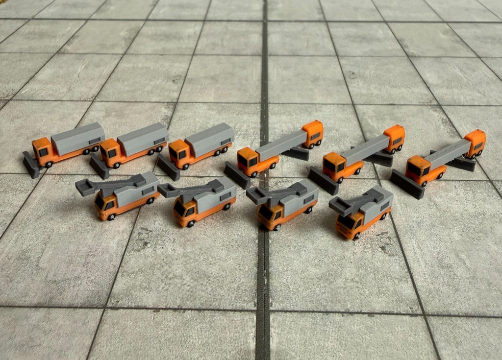 für Herpa 1:500 / 1:400 10x Schneepflug Enteiser / snow plow deicing vehicle GSE