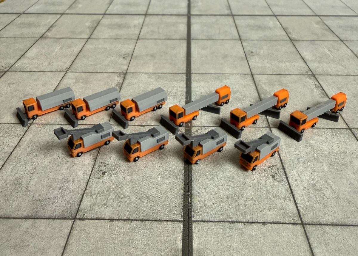 für Herpa 1:500 / 1:400 10x Schneepflug Enteiser / snow plow deicing vehicle GSE