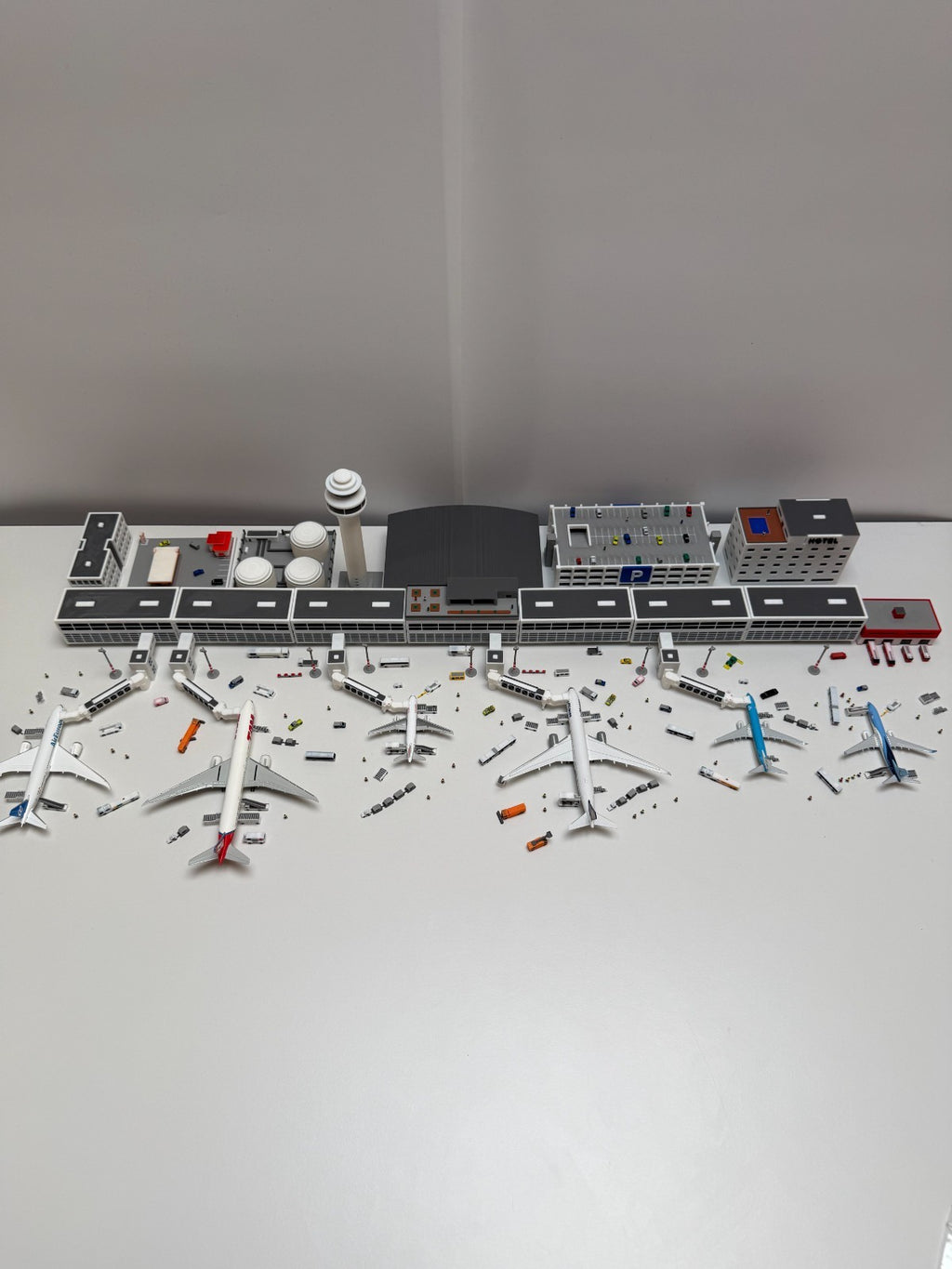 für Herpa Wings 1:500 Full Airport Set Flughafen Terminal GSE