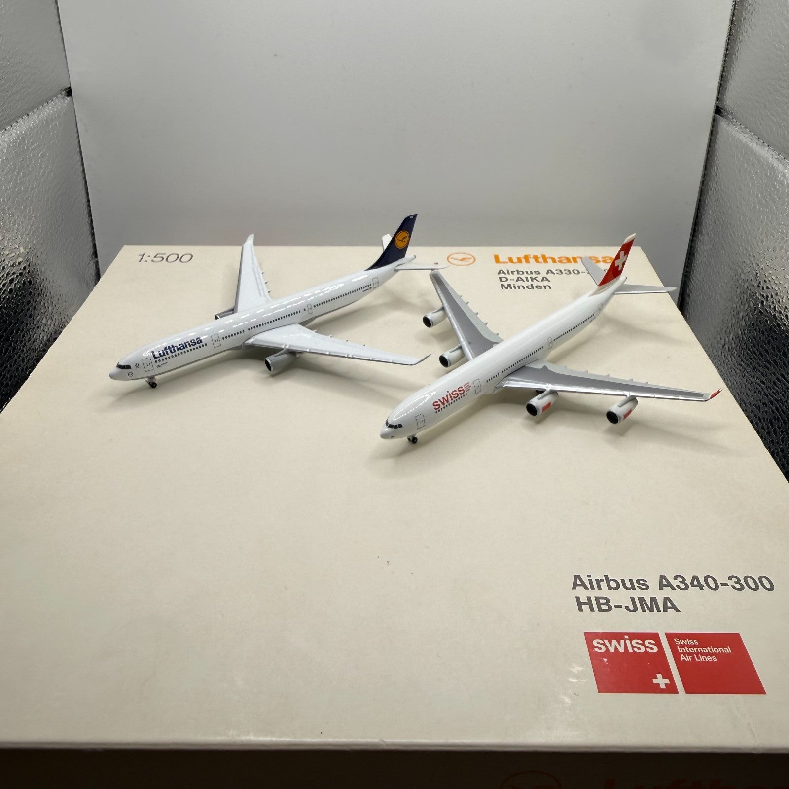 Herpa Wings 1:500 Swiss A340-300 + Lufthansa A330-300