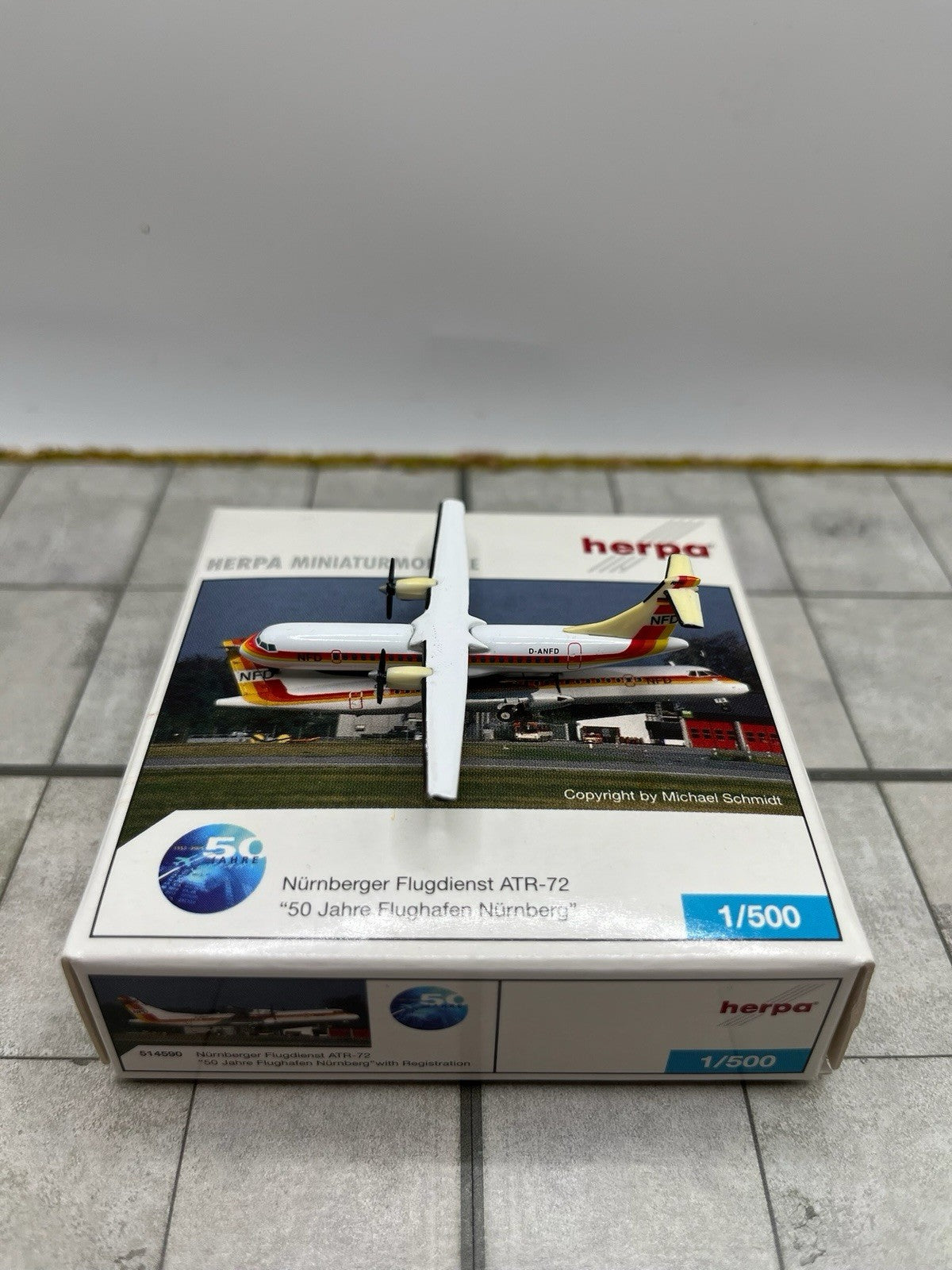 Herpa Wings 1:500 Nürnberger Flugdienst ATR-72