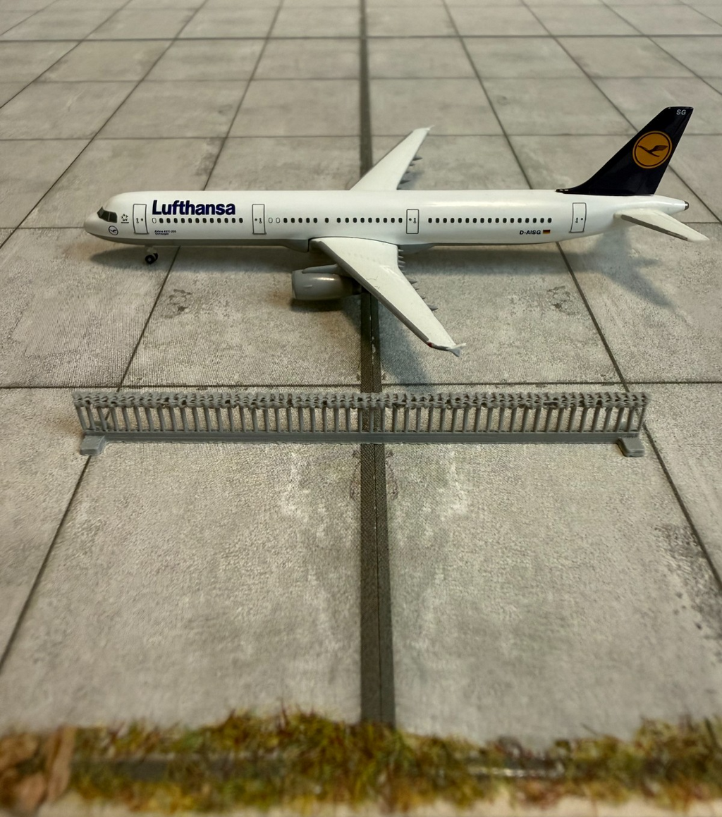für Herpa Wings 1:500 / 1:400 10x 6cm Fence Zaun / Airport Accessoires