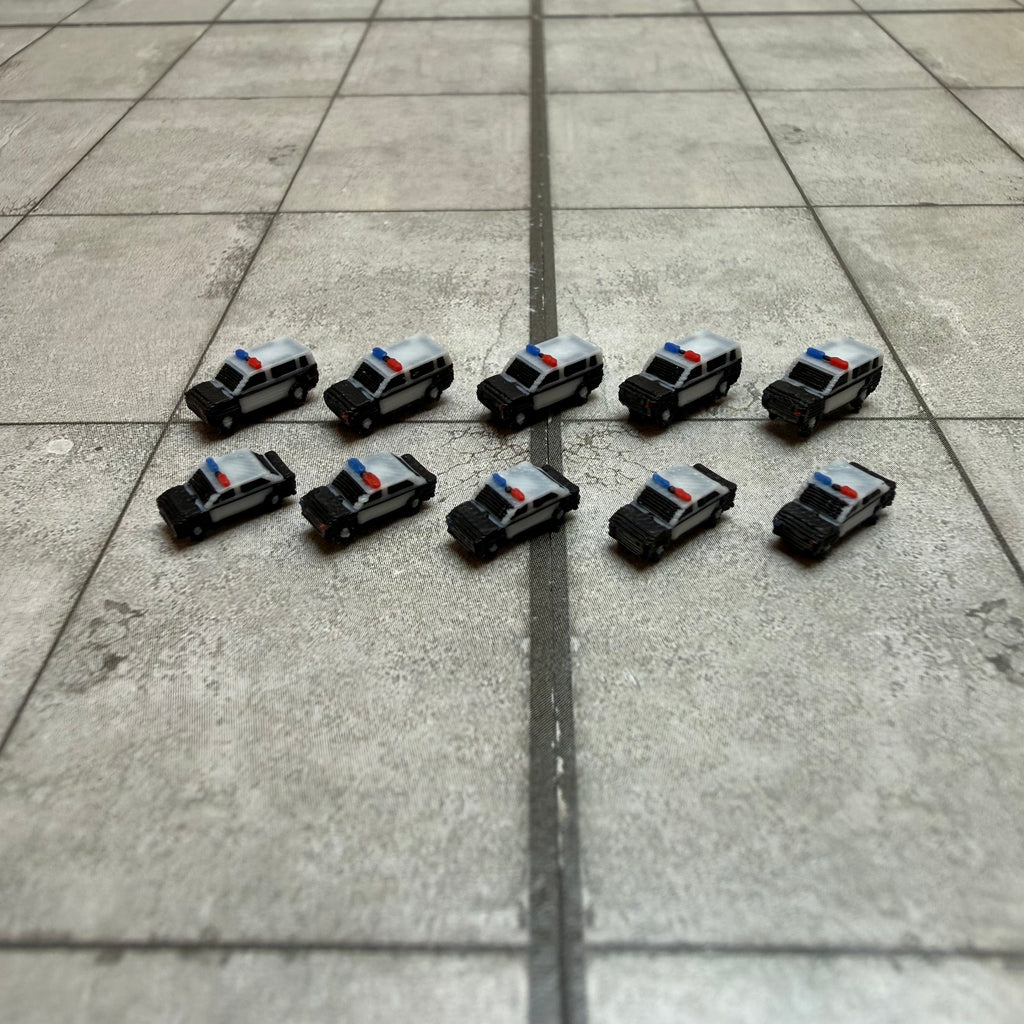 10x Polizei Autos U.S. 1:500 / 1:400