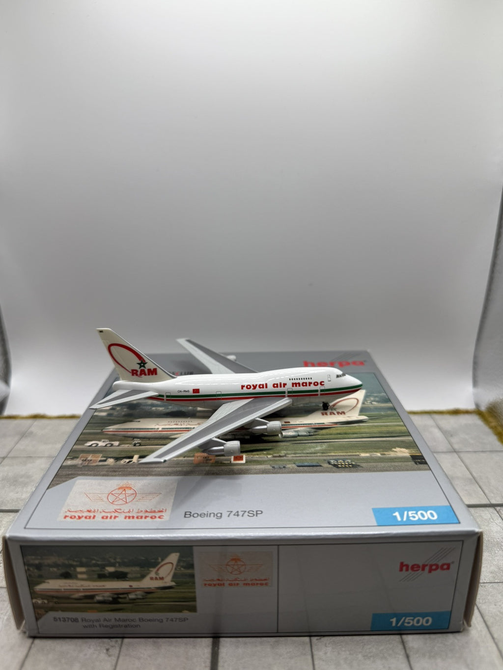 Herpa Wings 1:500 Royal Air Maroc 747SP
