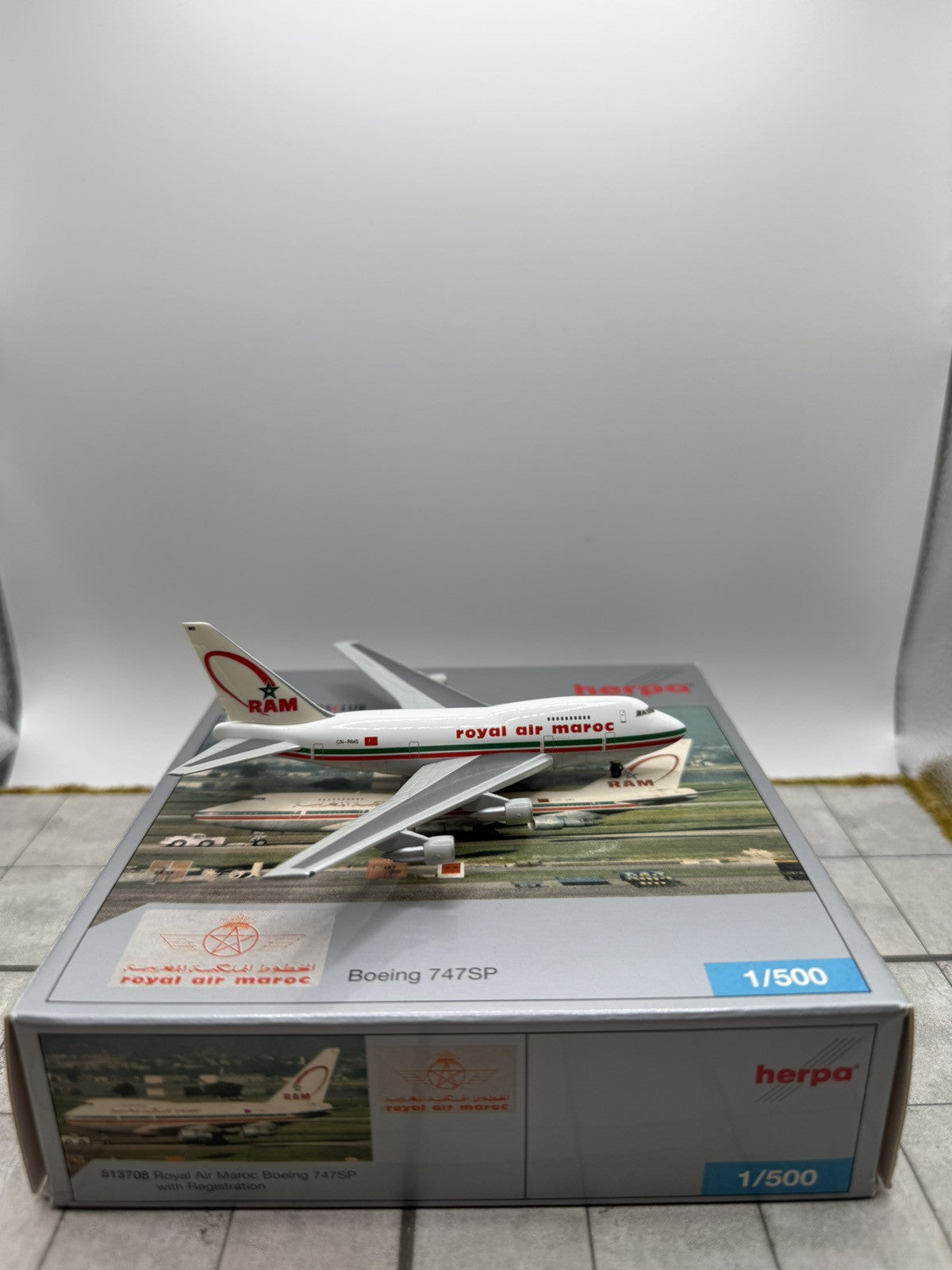 Herpa Wings 1:500 Royal Air Maroc 747SP